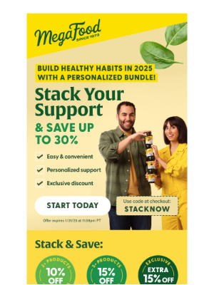 MegaFood - Save Up to 30% Off New Subscriptions When You Bundle!