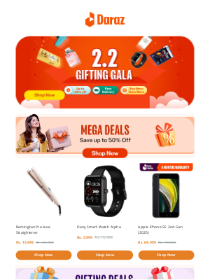 Daraz Pakistan - 🎁 2.2 GIFTING GALA | NOW LIVE 🎁