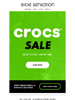 Shoe Sensation Inc - Crocs Sale Is LIVE! 🔴