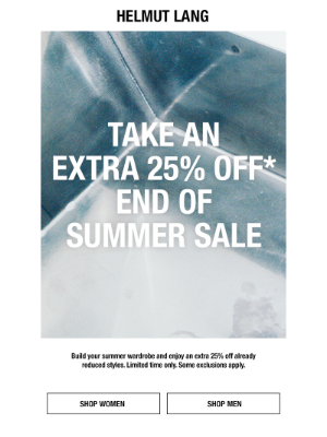 HELMUT LANG - SHOP THE END OF SUMMER SALE