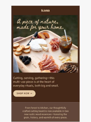 Kana Lifestyle - Just Launched: Your favourite cutting board in two new wood essences