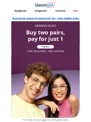 Glasses USA - 👓 BOGO your favorite summer styles!