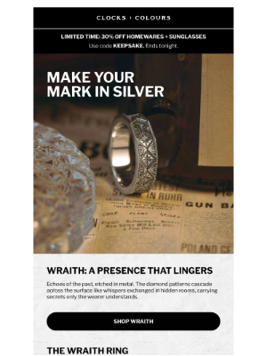Clocks and Colours - Etched in History: The WRAITH Ring Arrives