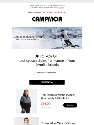 Campmor - ⚠️ Almost Gone! Grab These Deals Before They Sell Out!