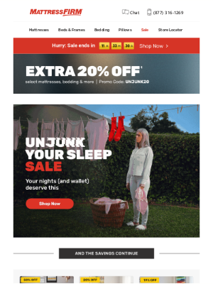 Mattress Firm - Junk Sleep affecting your days? We have a deal for you