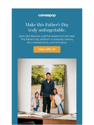 CanvasPop - Don't miss out! Father's Day savings are here. 🤗