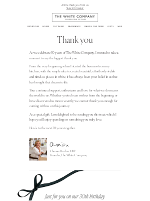 The White Company - A £20 gift, just for you