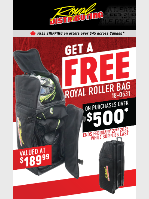 Royal Distributing - Free Roller Bag with Purchase!