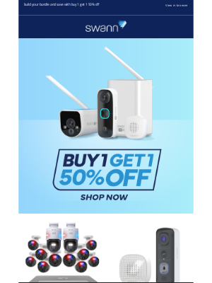Swann Security - Secure Your Savings: Build Your Security Bundle with Buy 1 Get 1 50% Off