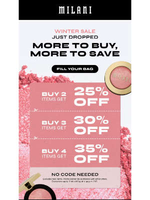 Milani - Winter Sale Alert: Save Up to 35% OFF Sitewide ❄️