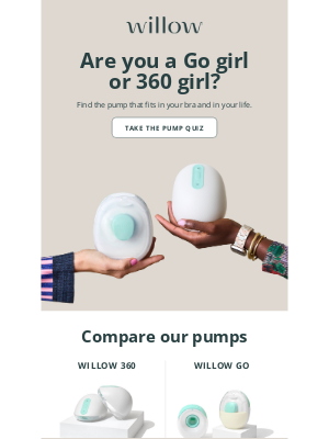 Willow Pump - Choose your perfect pump with our pump quiz!