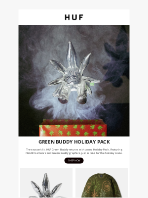 HUF Worldwide - Green Buddy Holiday Pack