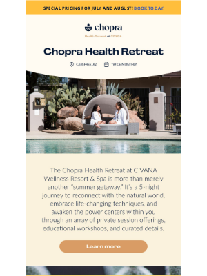 Chopra - A summer getaway tailored to your intention