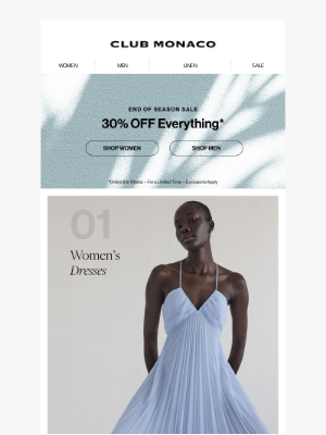 Club Monaco - 30% OFF Everything: The Best of Sale