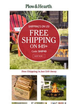 Plow & Hearth - Don’t Miss Out! Free Shipping When You Spend $49