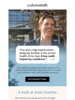 Colorsmith - “I’ve seen a big improvement along my hairline.”