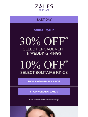 Zales - Click Quick! 30% Off* Bridal Sale Ends Soon!