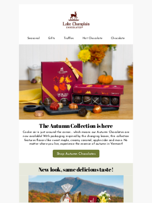 Lake Champlain Chocolates - Savor the flavors of fall... 🍁 🍂