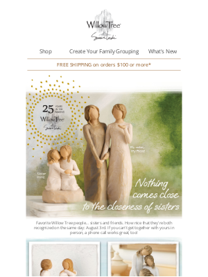 Willow Tree� by Susan Lordi - It's almost Friendship Day...