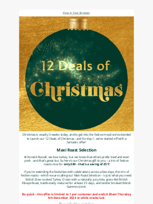 Donald Russell - 12 Deals of Christmas | Maxi Roast Selection £80 🎁💥