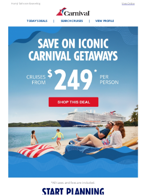 Carnival Cruise Line - Limited Time Savings On NOW ❗🛳️💲