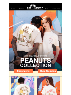 Riot Society Clothing - 🌵 New Peanuts Graphics Just Dropped!