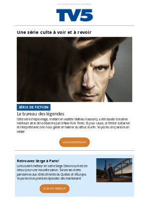 TV5 Unis (Canada) - Le bureau des légendes, maintenant sur TV5Unis