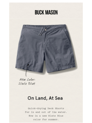 Buck Mason - The Deck Short — Back in Blue