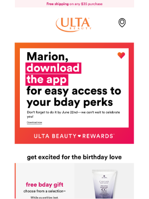 ULTA Beauty - 🎂 It's almost your bday! Download the app for easy perk access