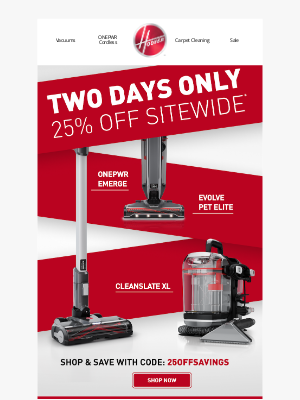 Hoover - 25% off SITEWIDE