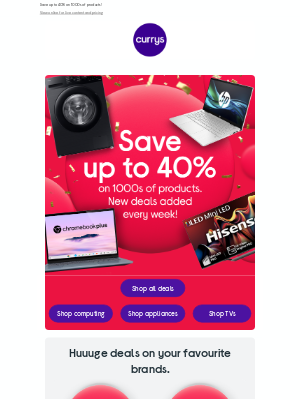 Currys (United Kingdom) - Shop new year deals today and save big on top brands.