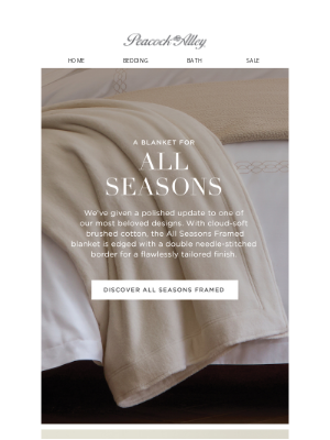 Peacock alley - New Arrival: All Seasons Framed Blanket