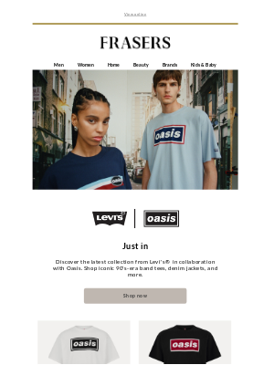 House of Fraser (United Kingdom) - Just in: Levi's® x Oasis