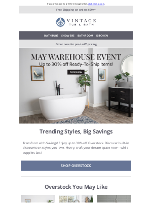 Vintage Tub - Start Renovating. Save a lot.