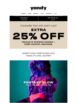 Yandy - ✨ 25% Off Fantasies Restocked – Yours to Explore ✨