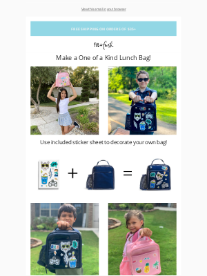 Fit & Fresh - Kids:  Decorate Your Own Lunch Bag!