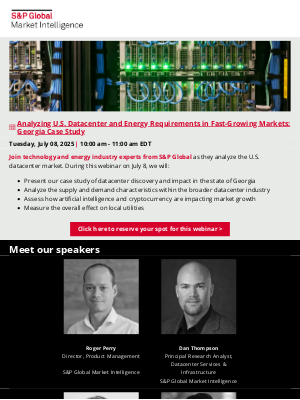 S&P Global - The U.S. datacenter market keeps growing. Join our webinar to learn more about its impacts.