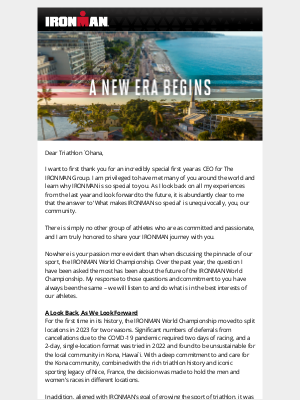 IRONMAN - Future of the IRONMAN World Championship