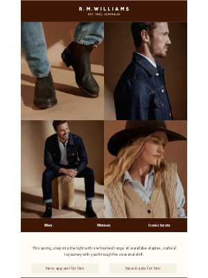 R.M.Williams - Introducing the spring collection