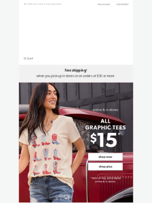 Maurices - Now $15! Give us aaalll the new graphics 🙌