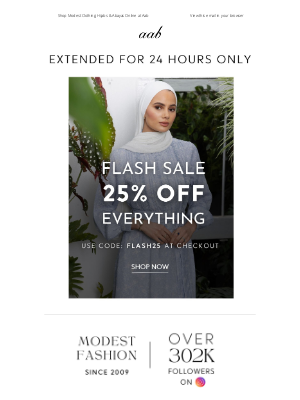 Aab - Extended: Flash Sale Ends in 24 Hours