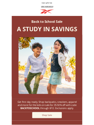 Reebok - Shop up to 50% off kids’ school styles 👈