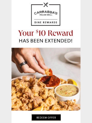 Carrabba's Italian Grill - Your $10 reward 💵