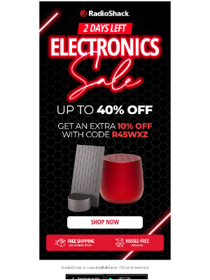 RadioShack - Electronics Sale Ends In 2 Days 🔥