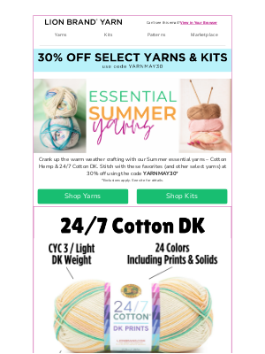 Lion Brand Yarn - Essential Summer Yarns 🧶