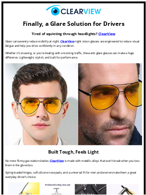 Mattress Firm - Drive Safely at Night: ClearView Glasses Are Here