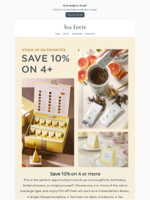 Tea Forté - Enjoy 10% off 4+ of your favorites