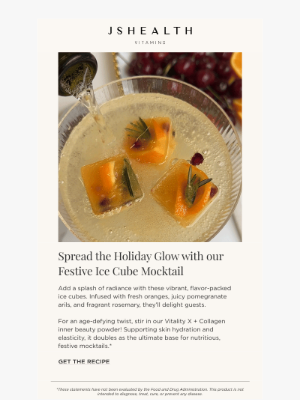 JS Health Vitamins - Sip on our Age-Defying Holiday Mocktail