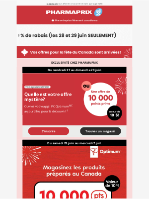Pharmaprix (Canada-French) - Votre offre mystère vient d’arriver! 👇