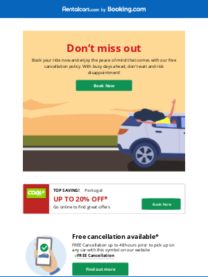 Rentalcars - Secure your next getaway ride